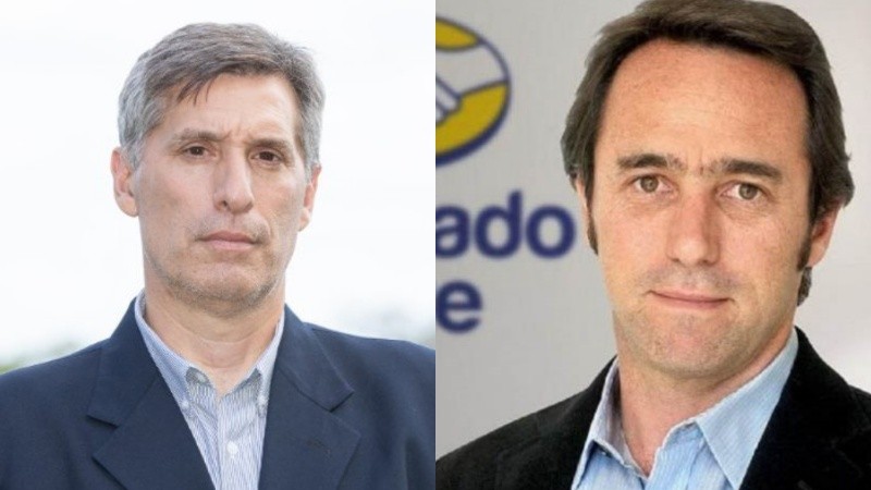 Pablo Olivares (izquierda), ministro de Economía provincial y Marcos Galperín (derecha), director ejecutivo de Mercado Libre.