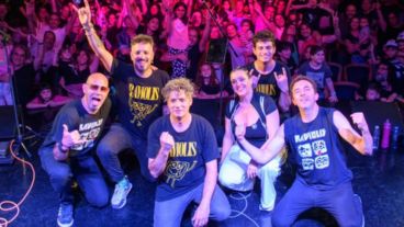 Los Raviolis en el escenario.