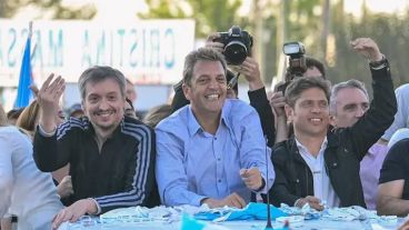 Máximo, Massa y Kicillof acordaron la unidad para competir en las elecciones.