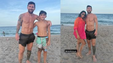 Algunas de las imágenes que compartió en Instagram este domingo, luego de un día de playa y familia.