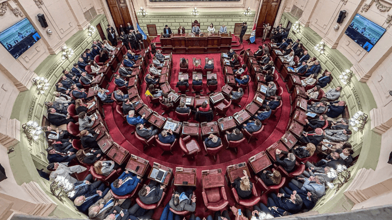 El recinto de la Legislatura, en el histórico día del comienzo de la reforma constitucional