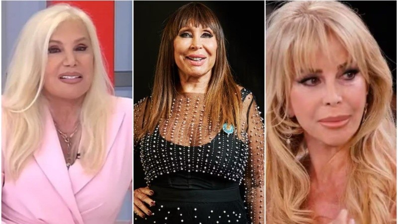 Susana Giménez, Moria Casán y Graciela Alfano.
