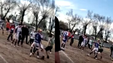 Capturas de pantalla de la gresca en Fray Luis Beltrán.