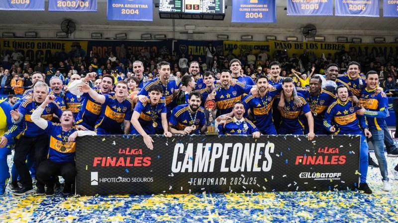 Boca ganó una serie final parejísima y celebró. (LNB)
