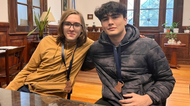 Ariel Grillo y Alejandro Ferreyra, estudiantes del Politécnico.