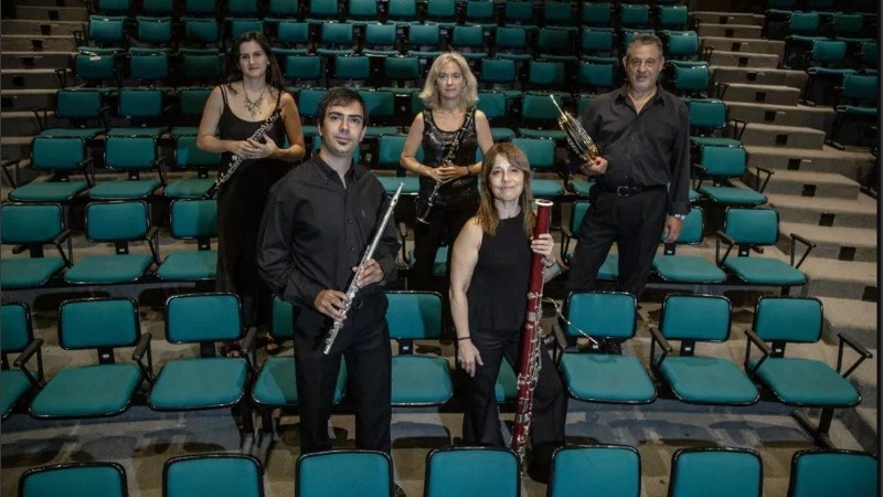 El Quinteto Municipal de Vientos.
