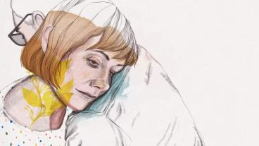 "Apoyo del entorno", obra de arte perteneciente a "La travesía de Elena"