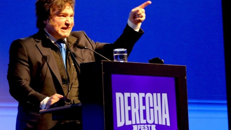 Milei participó de La Derecha Fest.