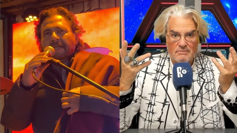 El gobernador salteño Gustavo Sáenz y el músico Roberto Pettinato.