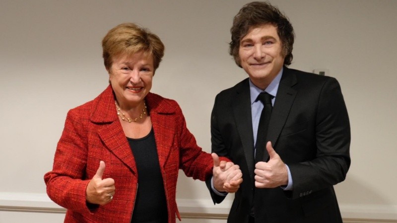Milei y la titular del FMI.