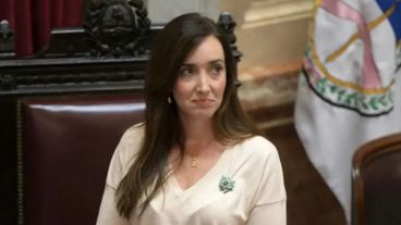 La vicepresidenta de la Nación y presidenta del Senado Victoria Villarruel.