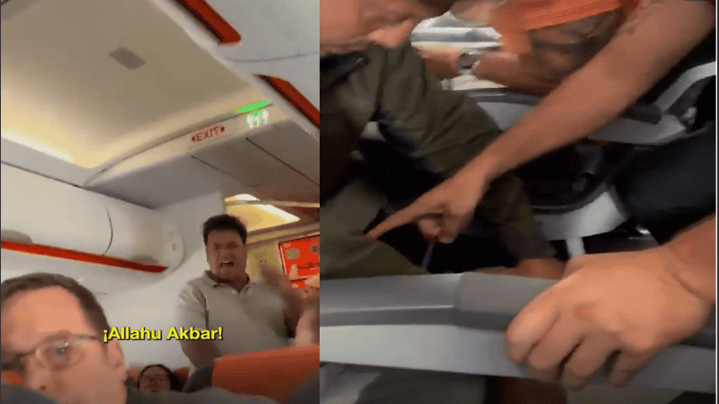 Otro pasajero registró todo el hecho con su celular y el video se viralizó en redes.