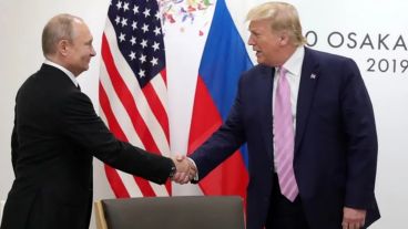 Putin y Trump durante un encuentro en Japón.