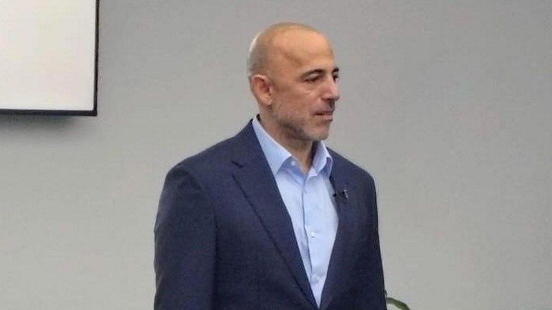 Hernán Spoto, presidente de Sidersa, este jueves en el acto oficial