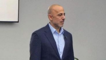 Hernán Spoto, presidente de Sidersa, este jueves en el acto oficial