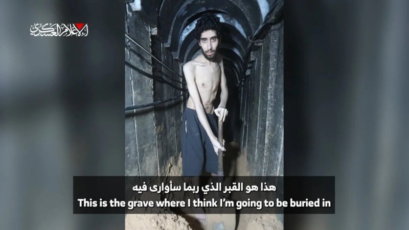 Hamas difundió un crudo video de uno de sus rehenes en Gaza.