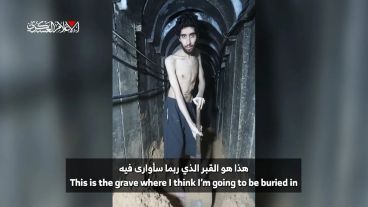 Hamas difundió un crudo video de uno de sus rehenes en Gaza.