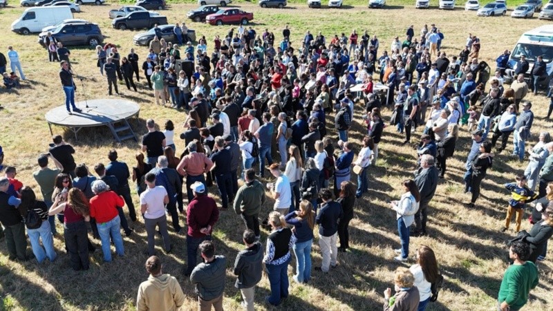 La manifestación en Venado Tuerto.