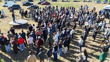La manifestación en Venado Tuerto.