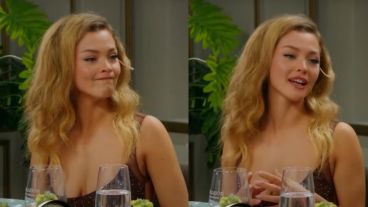 La actriz Minerva Casero en "Almorzando con Juana Viale".