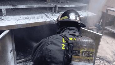 Bomberos Zapadores trabajando en el lugar.