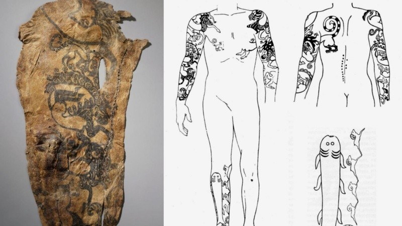 Los tatuajes se encontraban en las manos y antebrazos de la momia.