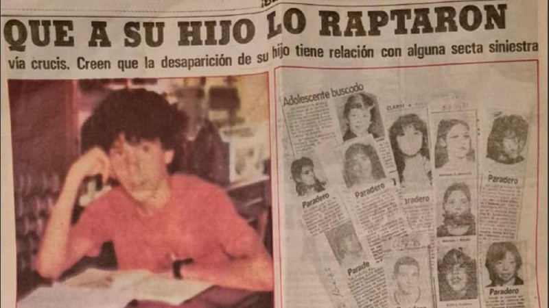 Una nota en un diario donde los padres de Diego hablaron de la búsqueda del chico.