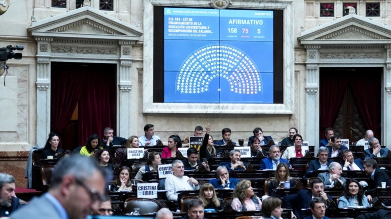 La Cámara de Diputados dio media sanción a la ley de financiamiento.