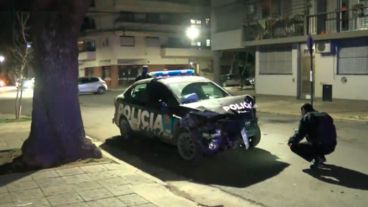 Así quedó el choque oficial tras el siniestro.