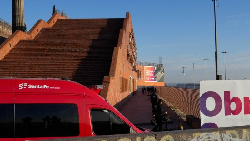 Las escalinatas del Parque España, donde se hizo una simulación de la caída (Alan Monzón/Rosario3).