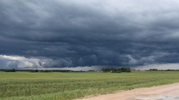 Los restos de la aeronave estaban en un campo lindero a la ruta 8.