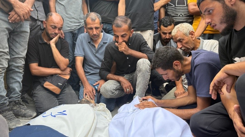 Funeral por periodistas asesinados en Gaza
