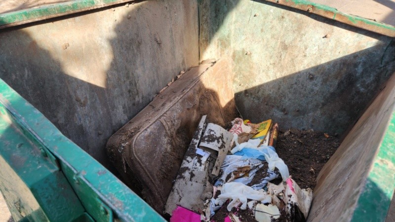 El hallazgo se produjo al mediodía, cuando un reciclador observó el contenido de una vieja valija.