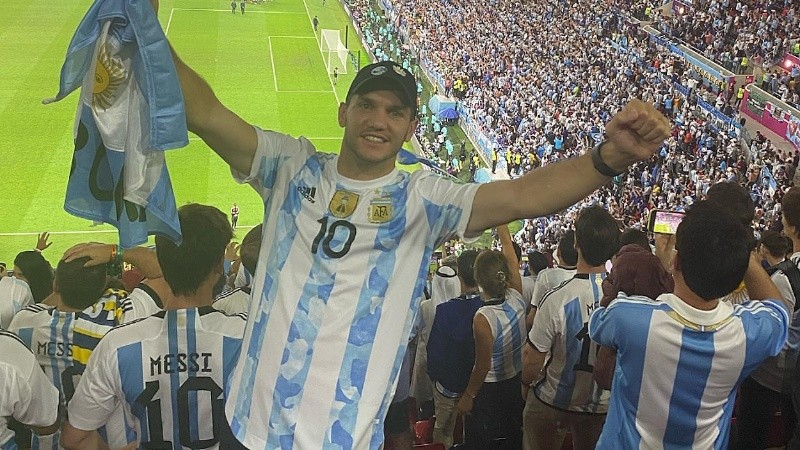 Coniglio fue uno de los testigos en vivo y en directo del título Mundial de Qatar.