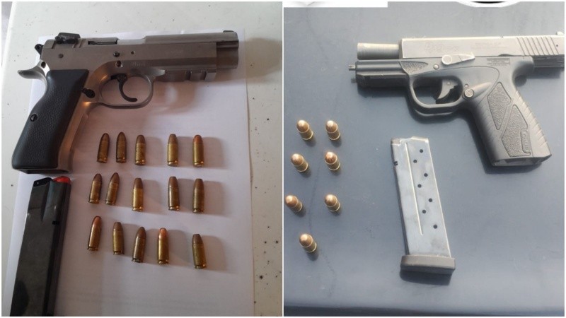 Las dos pistolas incautadas en Callao al 4200 y