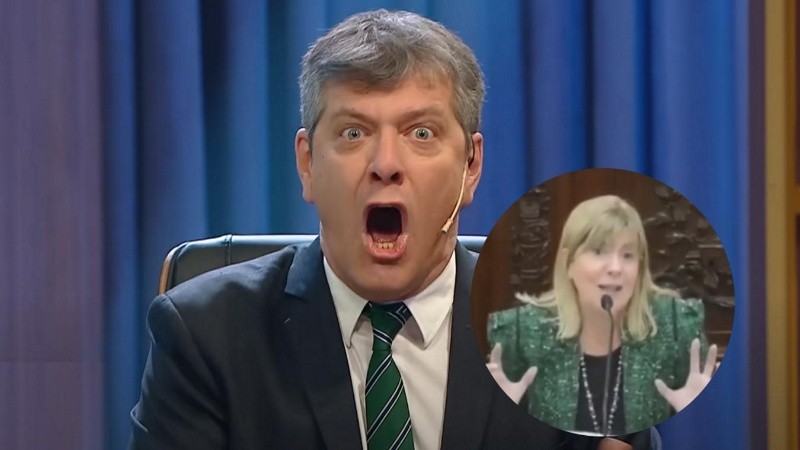 El periodista Mario Pergolini y la diputada provincial Alejandra Rodenas.