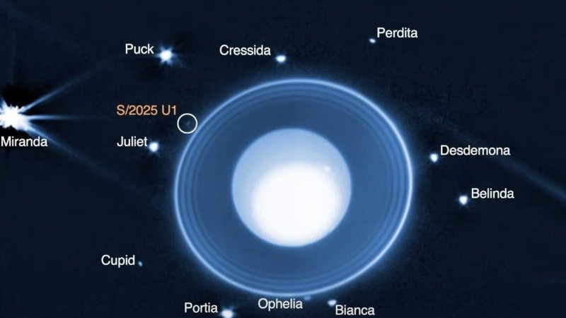 El descubrimiento se logró gracias a 10 exposiciones diferentes de 40 minutos de Urano.