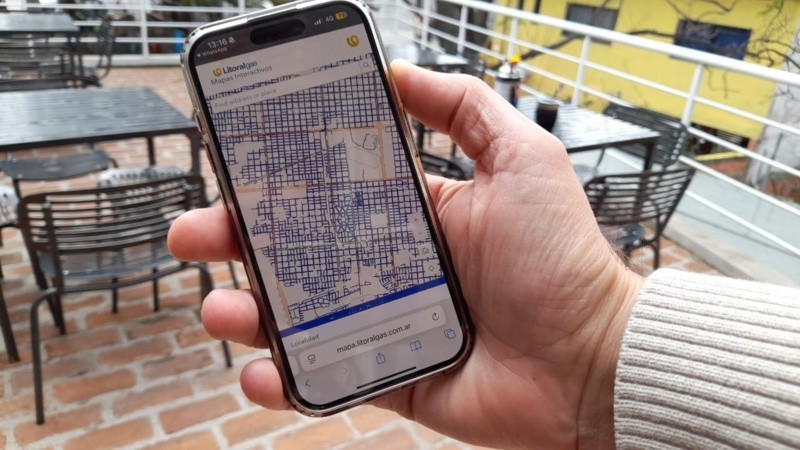 El mapa ya está disponible desde la página web de Litoral Gas.