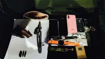 Una víctima de la entradera reconoció parte de los objetos sustraídos.