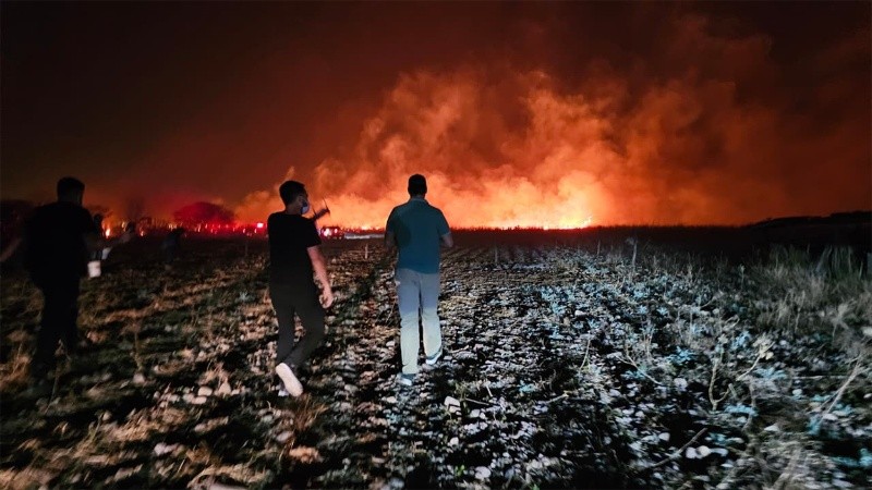 La zona más afectada fue la de Villa Violeta,donde se registró un incendio de magnitud con viviendas afectadas .