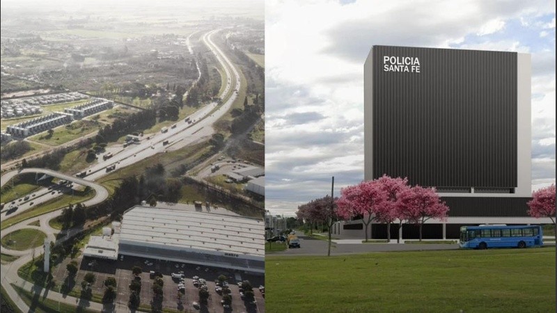 Cómo será la nueva estación policial vista aérea y vista de frente