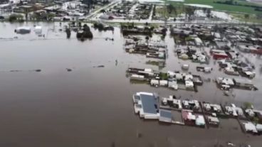 Una vista aérea de María Teresa, en el departamento General López.