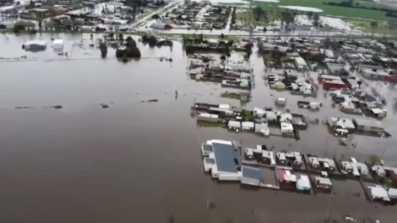 Una vista aérea de María Teresa, en el departamento General López.