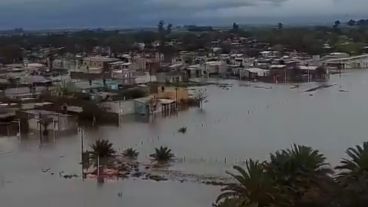 Villa Cañás es otra de las localidades que sufrió las consecuencias del temporal.
