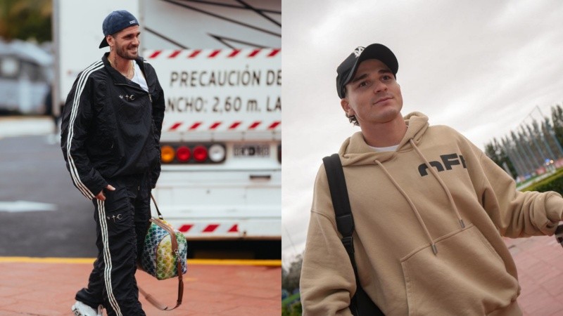 De Paul y Julián Álvarez, dos jugadores del Atlético de Madrid que se sumaron a la selcción este lunes. 