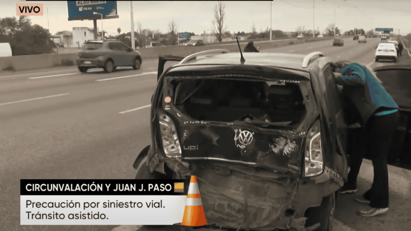 Así quedó el UP siniestrado.