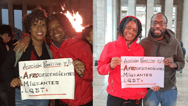 El reclamo conjunto en el Monumento el domingo pasado (Ig/Bloque Antirracista).