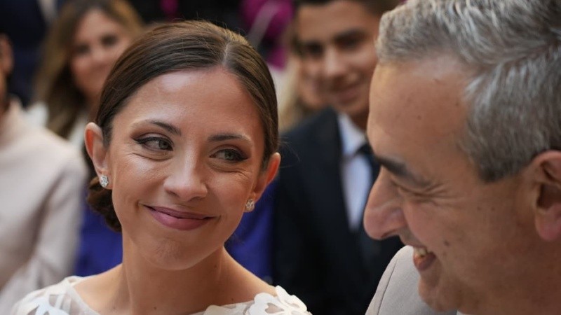 Pablo Javkin y Luisina se casaron este viernes en el pasaje Luetich de Rosario