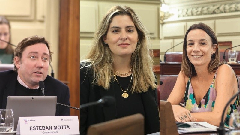Esteban Motta, Lionella Cattalini y Lucila De Ponti, tres convencionales que tuvieron una actuación destacada.