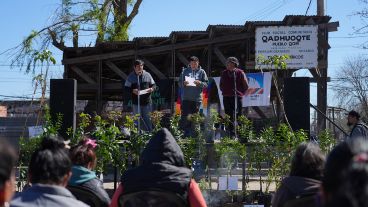 El acto de entrega de plantas y árboles de este viernes en Los Pumitas.